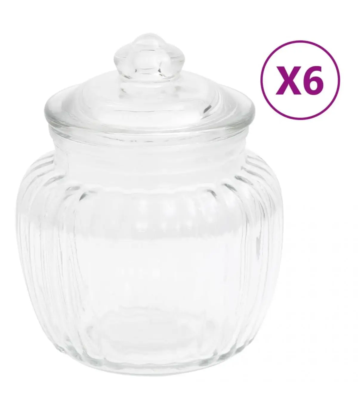 Cookie jars glass storage jars 6 PCs 500 ml