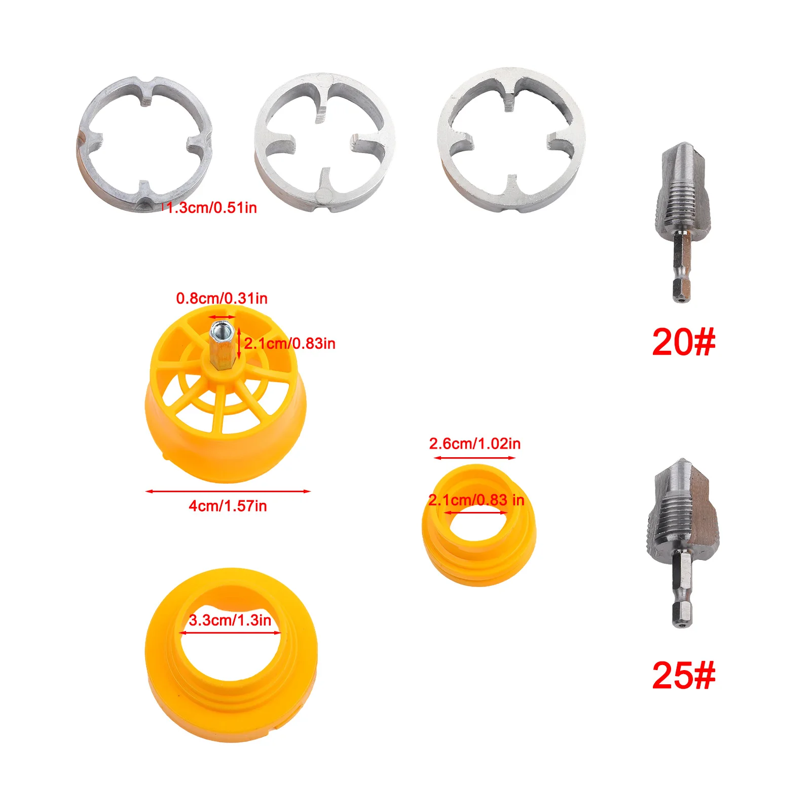For Electric Drill Drill Bit Set PPR Electric Drill Bit Construction Work NPT Thread Standard Stepped Drill Bit