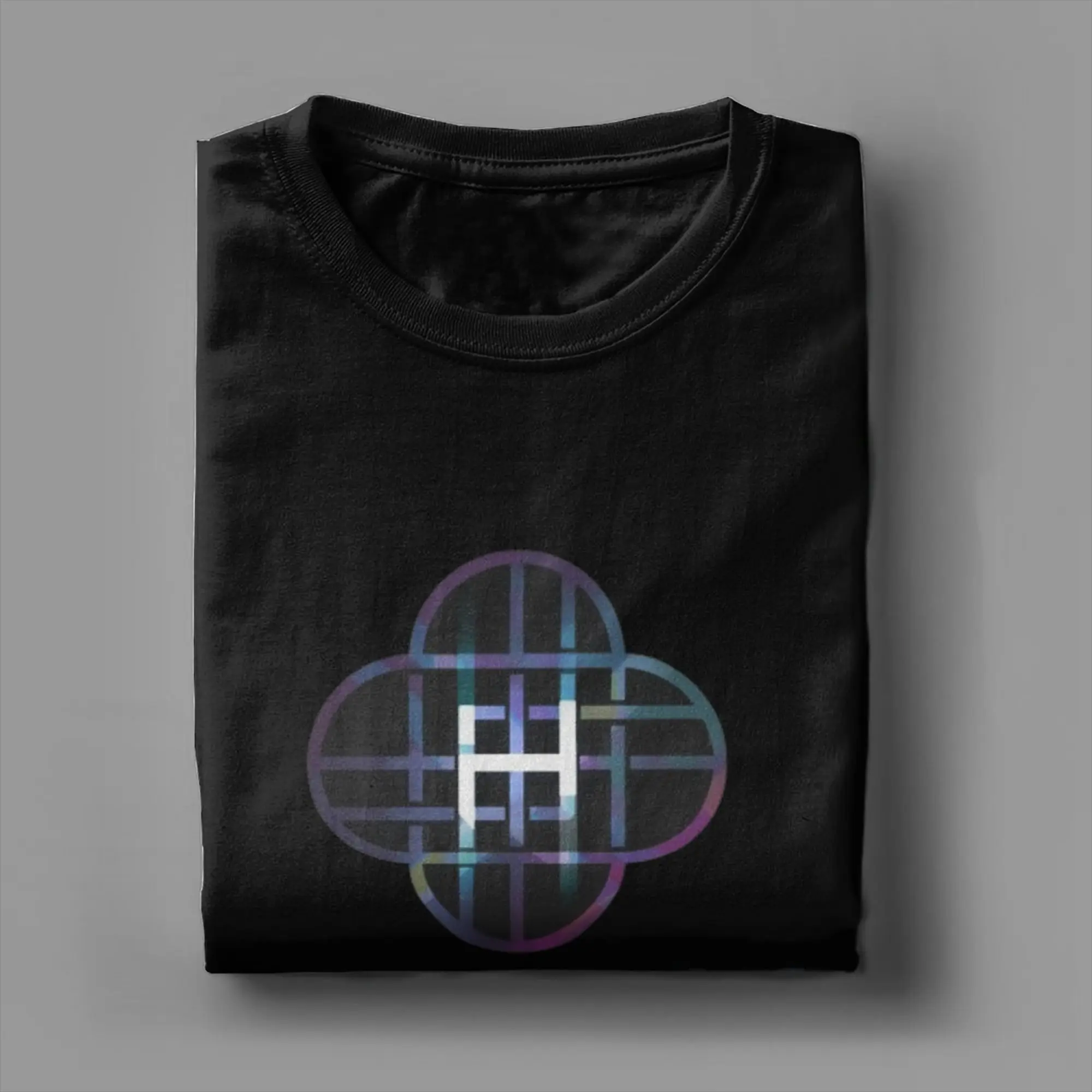 HUNTRIX KPop شيطان الصيادين تي شيرت للرجال مضحك 100% القطن تي شيرت الجولة الرقبة قصيرة الأكمام تي شيرت هدية فكرة القمم