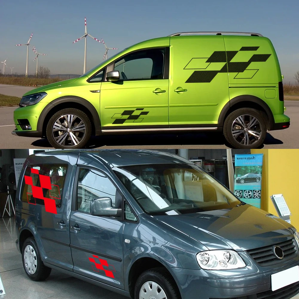 4PCS Car Stickers For Volkswagen VW Caddy MK1 MK2 MK3 MK4 4 3 2 Maxi Kombi Camper Van Graphics Vinyl Decals Tuning Accessories view 3