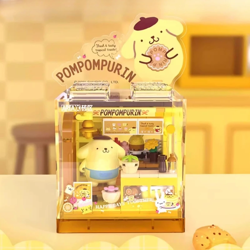 SEMBO BLOCK HelloKitty Kuromi boulangerie blocs de construction Sanrio Dessert maison océan Restaurant modèle jouer jouet anniversaire cadeau pour les enfants