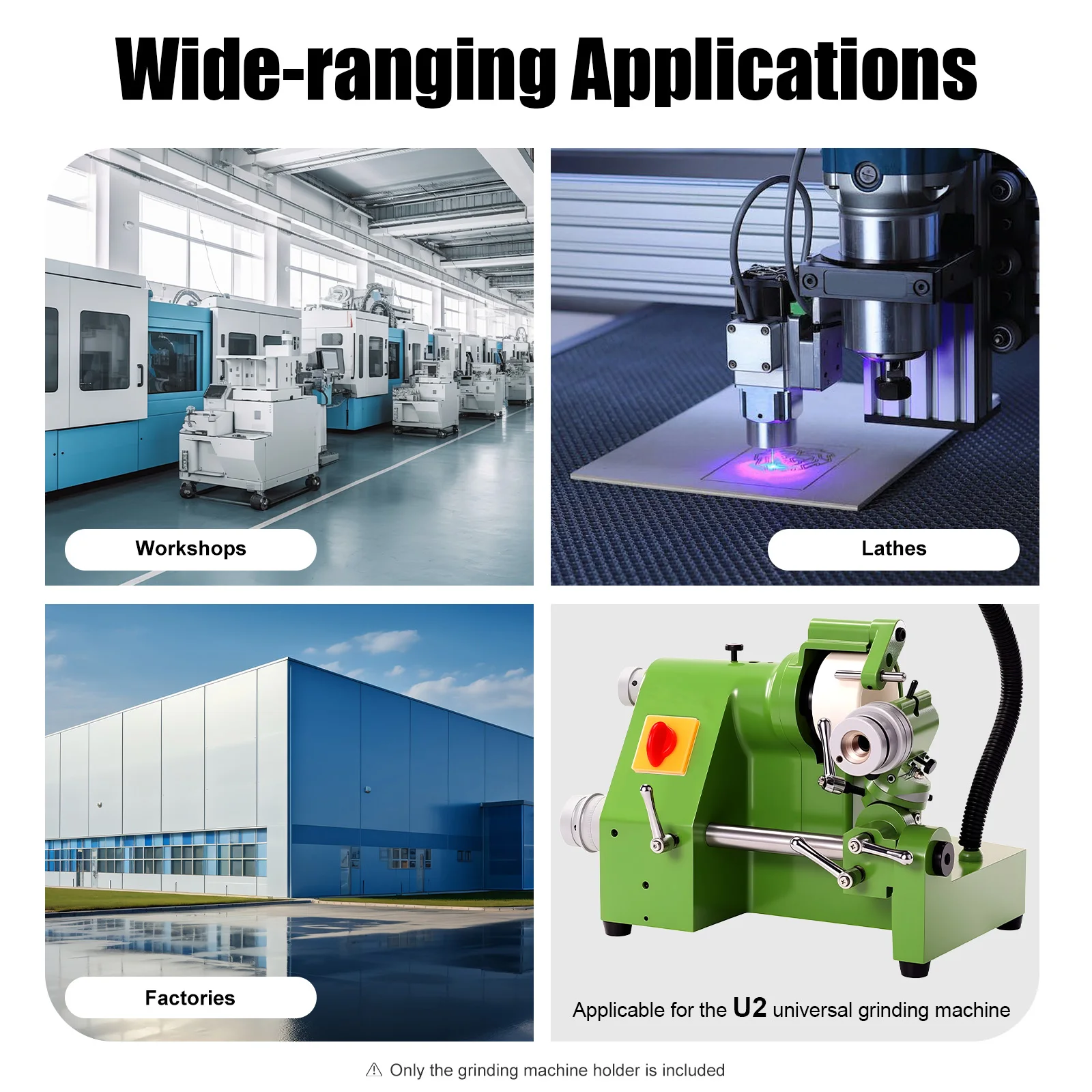 เครื่องเจียร์ดอกสว่านอเนกประสงค์ U2 ขนาดรูเพลา 25 มม./1 นิ้ว, ที่ยึดเครื่องมือสำหรับเครื่องเจียร์อเนกประสงค์ U2