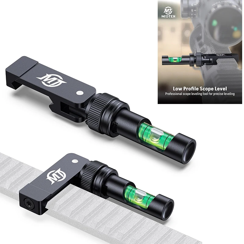 MidTen Scope Bubble Level Foldable Lightweight Compact Leveling Kit Low Profile Anti-cant Optic Leveling Tool For Picattiny Rail