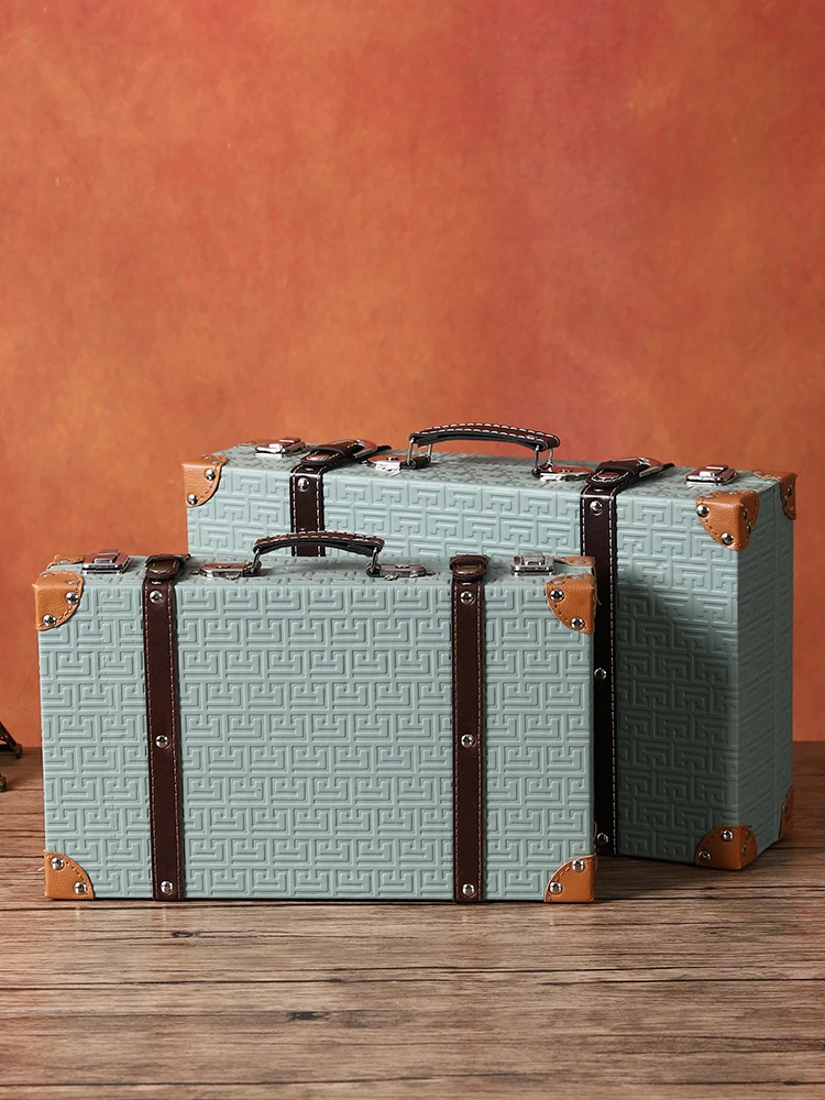 Retro Woven Handbag Set European Style Decorative Storage Box for Home Clothes Storage Old Fashioned Display Case