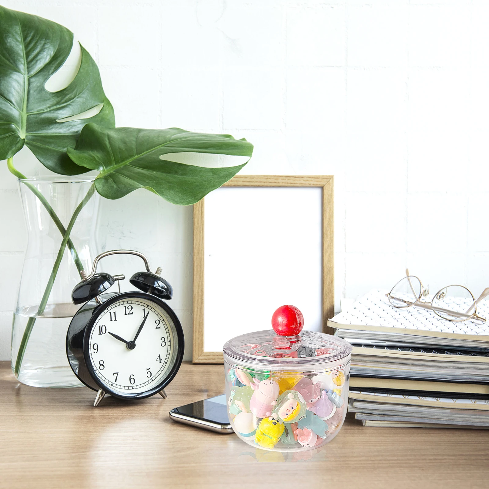 

Transparent Storage Box For Mini Figurines Airtight Food Jar Small Candy Container Clear Storage Case With Lid Home