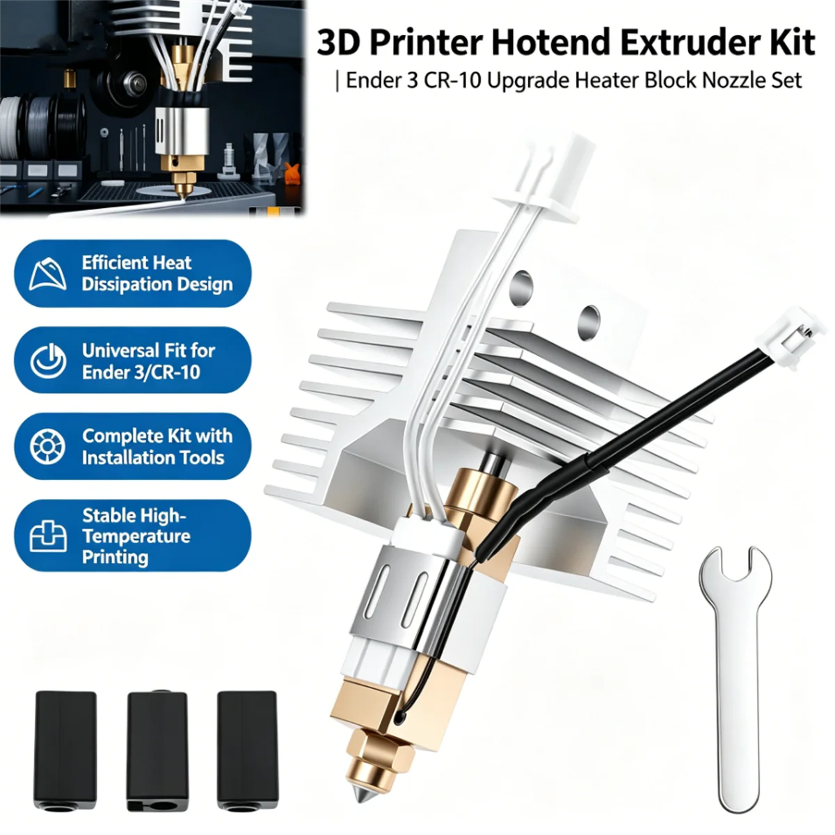 

Модернизированный керамический хотэнд для Elegoo Centauri Carbon: печатающая головка-экструдер для 3D-принтера Elegoo Centauri Carbon, запчасти
