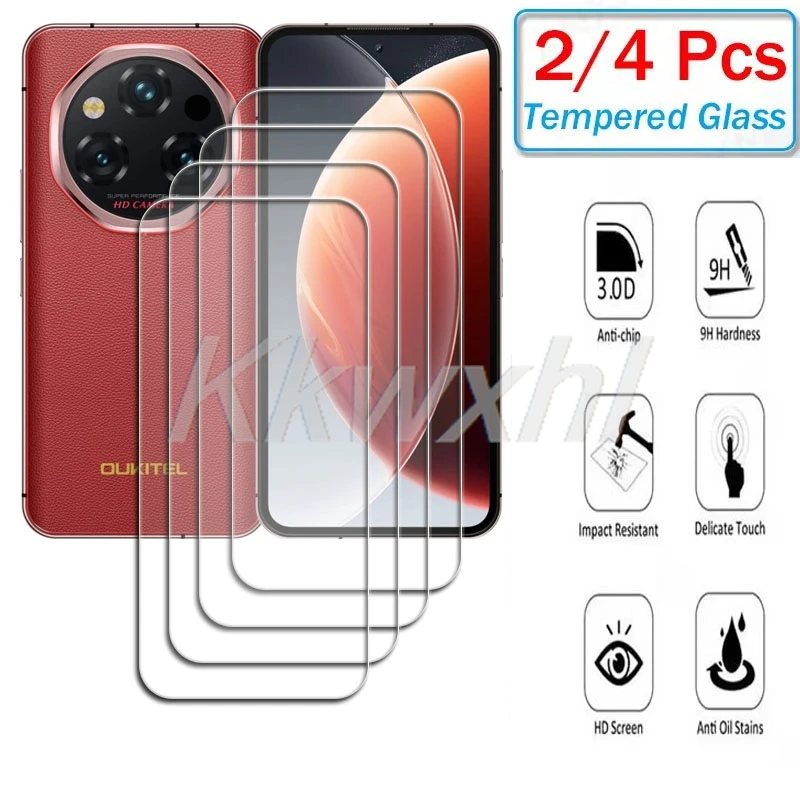 2-4 قطعة الزجاج المقسى ل Oukitel WP210 5G 6.7 "OukitelWP210 واقي للشاشة غطاء الفيلم