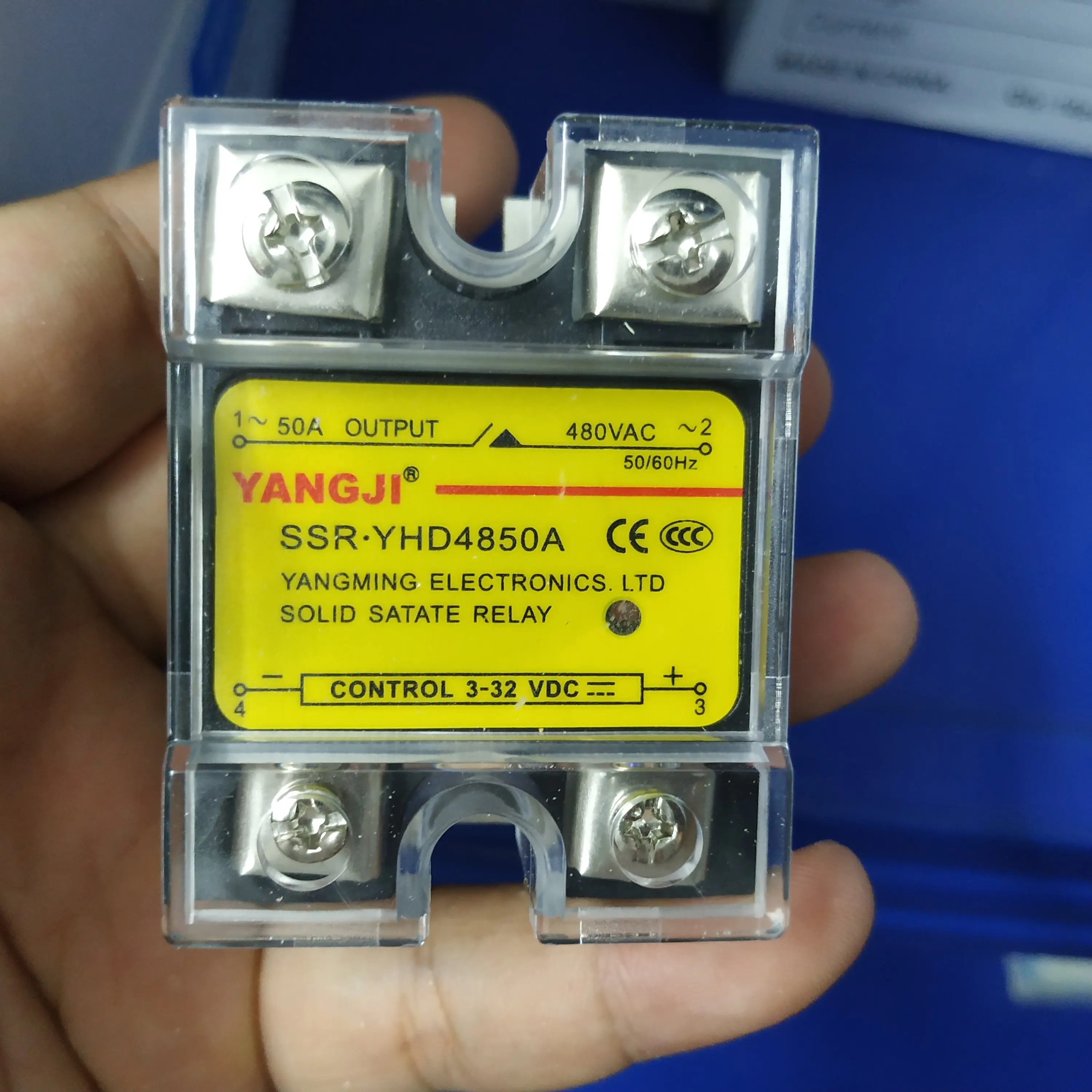 Yang relay YANGJI single-phase AC solid state relay YHD4850A (480V/50A)