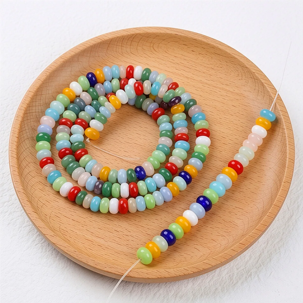 6×3mm Premium-Glasradperlen, 120 Stück, lose Abstandshalterperlen für DIY-Schmuckherstellung, Armbänder, Halsketten und Anhängerzubehör – Detail 5