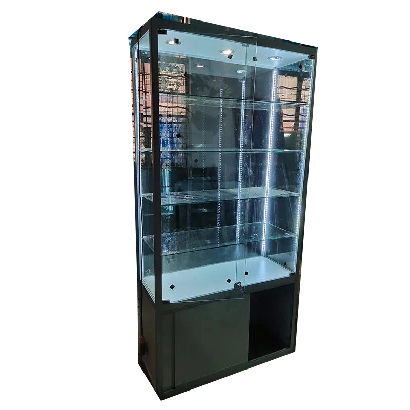 custom.full alloy display /museum display showcase with tempered glass door