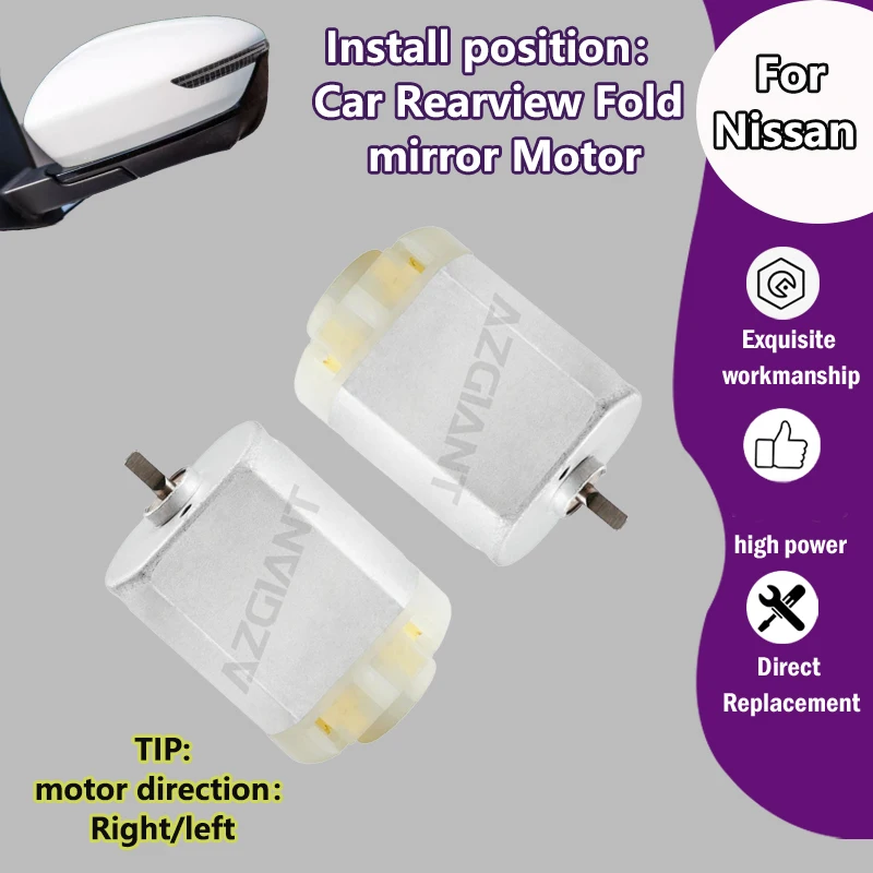 

AZGIANT For Nissan Qashqai J11 J12 MK2 2014-2024/X-Trail T33 (European) Car Power Folding Mirrors Motor miroir voiture FC-140SA