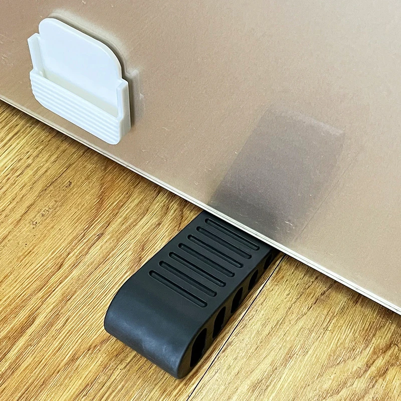 Rubber Door Stopper Reusable Shock Absorbent Block Wedge Doorstops Door Handle Stopper Home Office Door Anti-collision Stopper