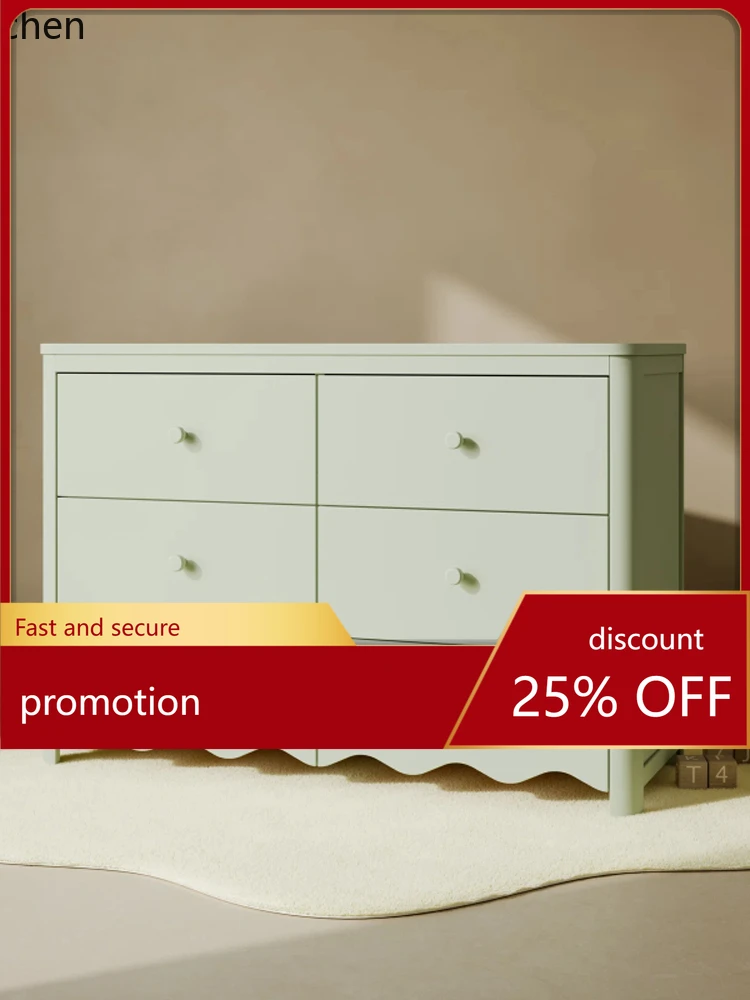 

HT Simple Solid Wood Six-Drawer Cabinet Living Room Entryway Cabinet Bedroom Storage Drawer Cabinet