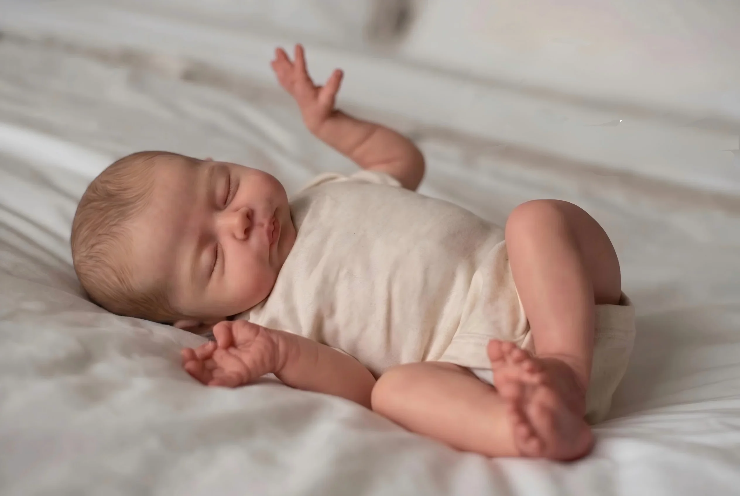 NPK 19inch Christopher Reborn Baby Doll Realistic 3D Skin Soft Body Hand Painted Hair Touch Collectible with Multiple Layers Pai view 6