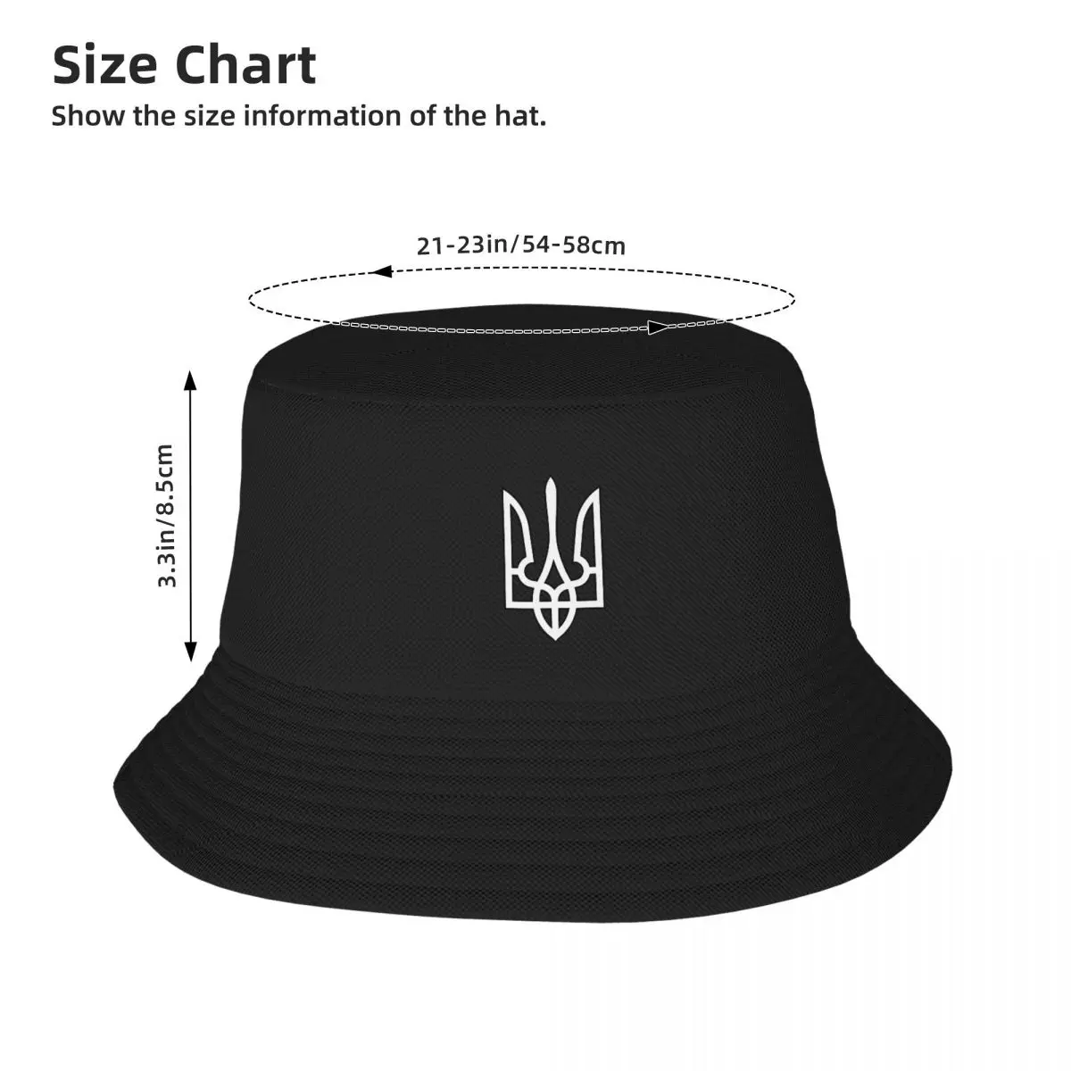 Tryzub Ukraine Mouse Pad Zazzle Bucket Hat for Women Men Beach Floppy Hat Style Foldable for Sports Fishing Caps Panama Hat