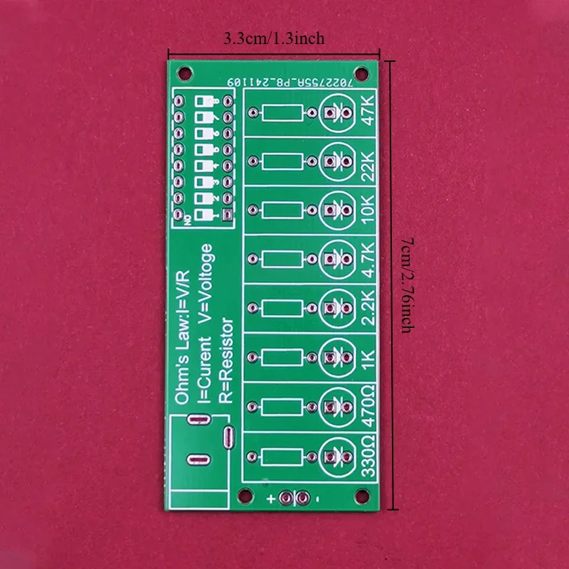 Ohm's Law with 8 Resistors & LEDs, Educational Electronics Kit - Verify Easy Soldering Practice for Beginners & Students