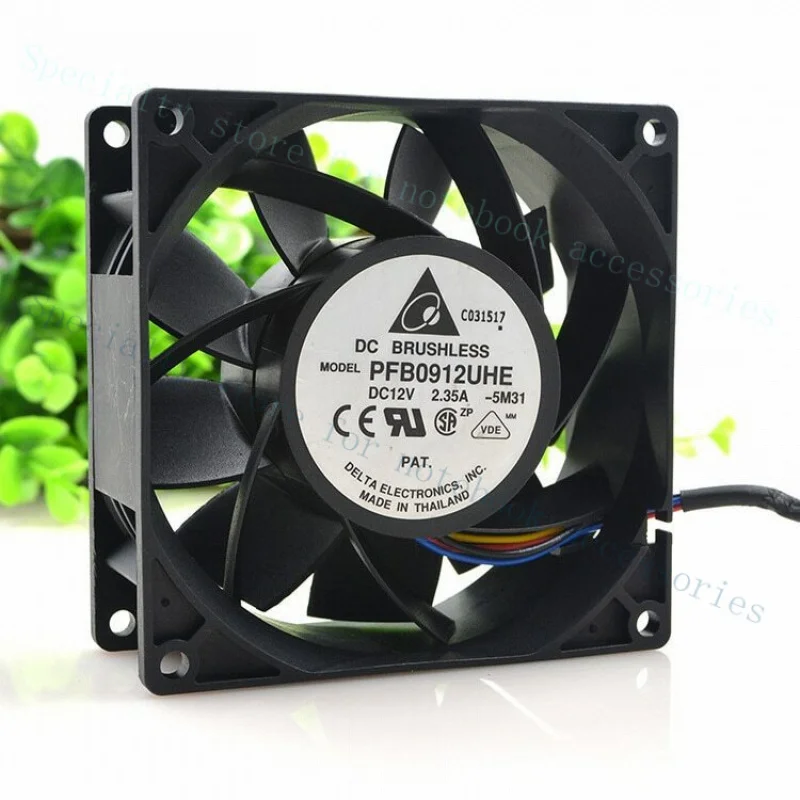 A+ Delta PFB0912UHE DC 12V 2.35A 90x90x38mm 9cm 3 Lines PWM Cooling Fan