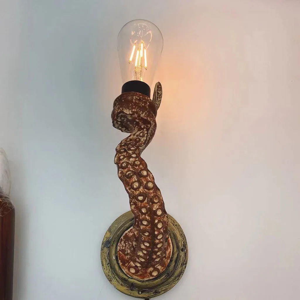 Retro Octopus Electric Light Creative Tentacle Wall Sconces Fashion Peculiar Lamp for Home Decor New Vintage Lamps 2024