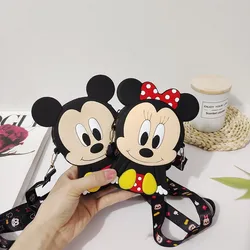 Anime Disney Mickey Minnie Mouse Children Bag Silicone Bag Coin Purse Fashion Ornament Toy For Kids Charm Birthday Gift