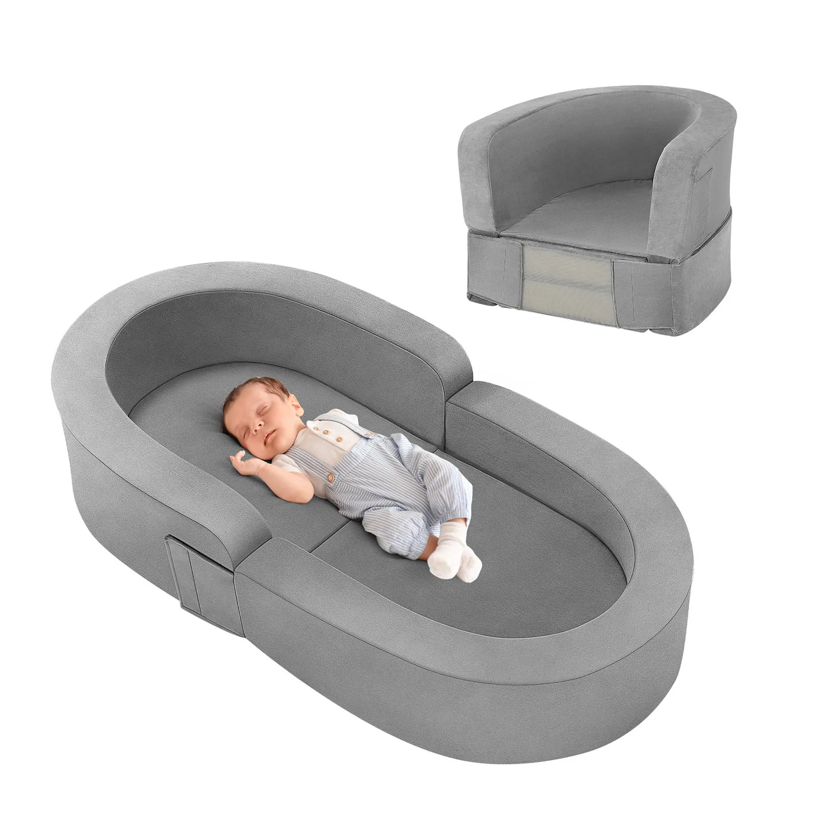 

2 in 1 Baby and Maternal Bed Folding Sofa Skin friendly Soft and Safe Sponge Material Bed Comfortable Mattress for Children