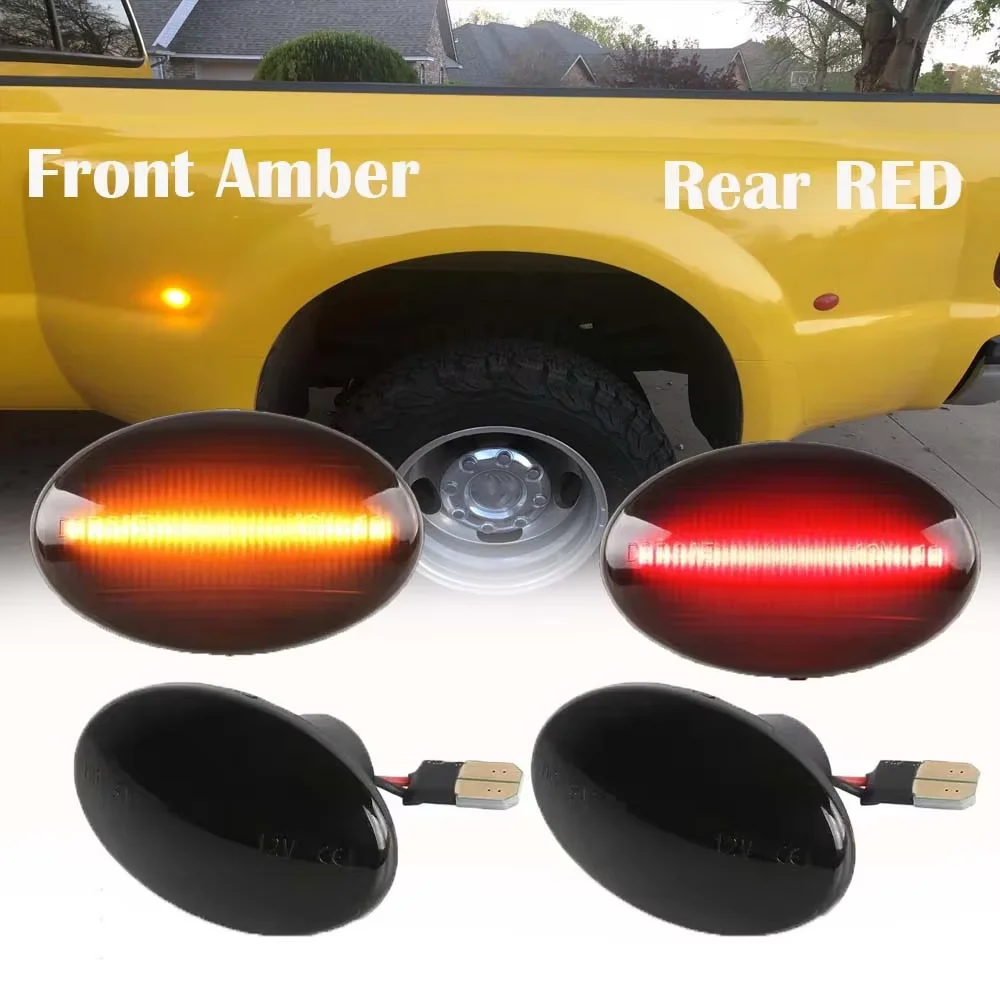Front/Rear LED Dually Bed Side Fender Marker Light LED Car Lamp For 1999-2010 Ford F350 F450 F550 Super Duty Canbus Error Free