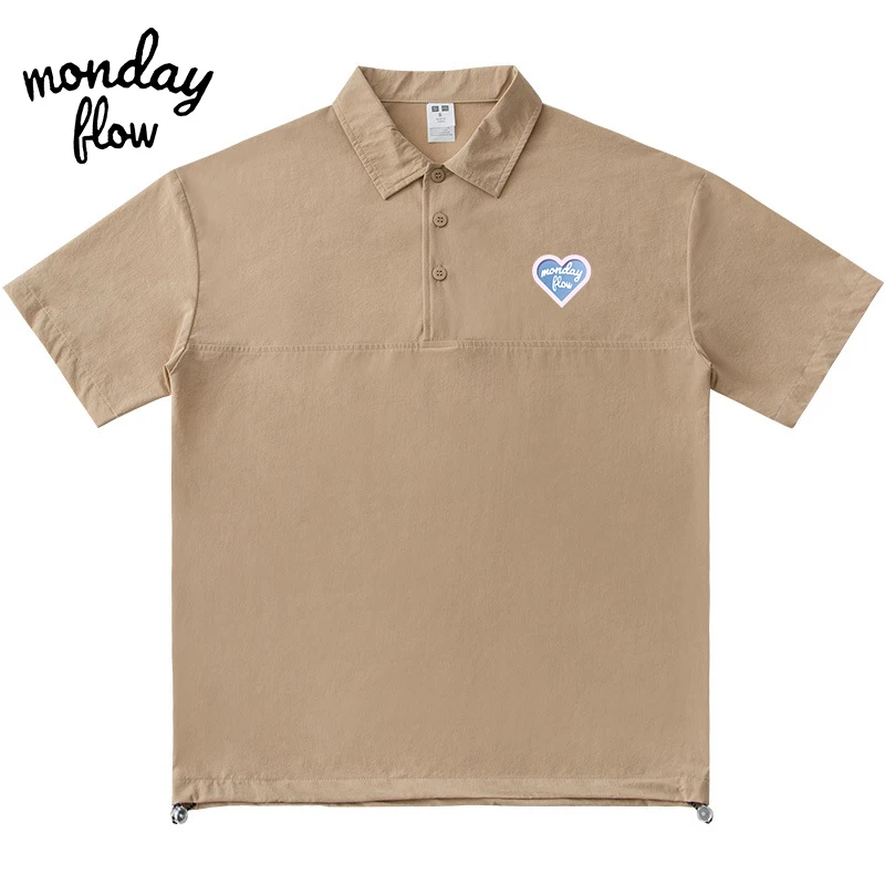 Uniforme de Golf Monday Flow para hombre, de manga corta Camiseta clásica, secado rápido, elástica, versátil, absorbe el sudor, Top de Golf, ropa de verano