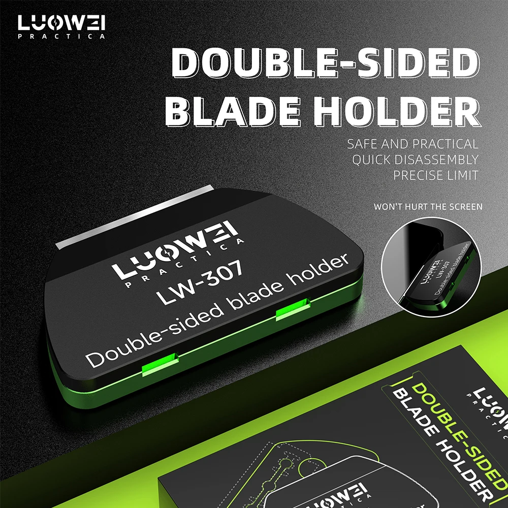 LUOWEI LW-307 Double-sided Blade Holder Clamp for Mobile Phone Repair Screen Motherboard IC Removal Blade Holder Clamp Tool