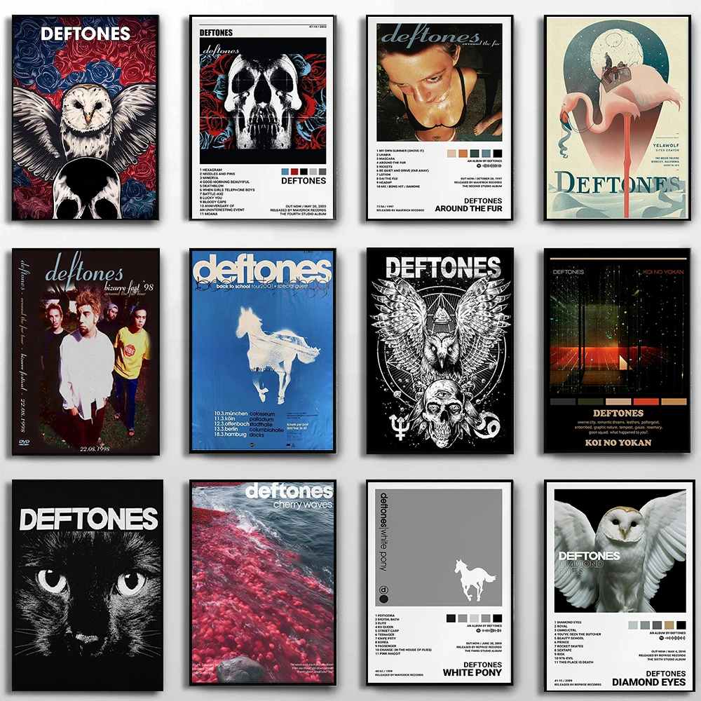 Pop Band Deftones Singer Posters Music Cover Album Canvas Painting Print Vintage Wall Art Pictures for Room Home Club Bar Decor