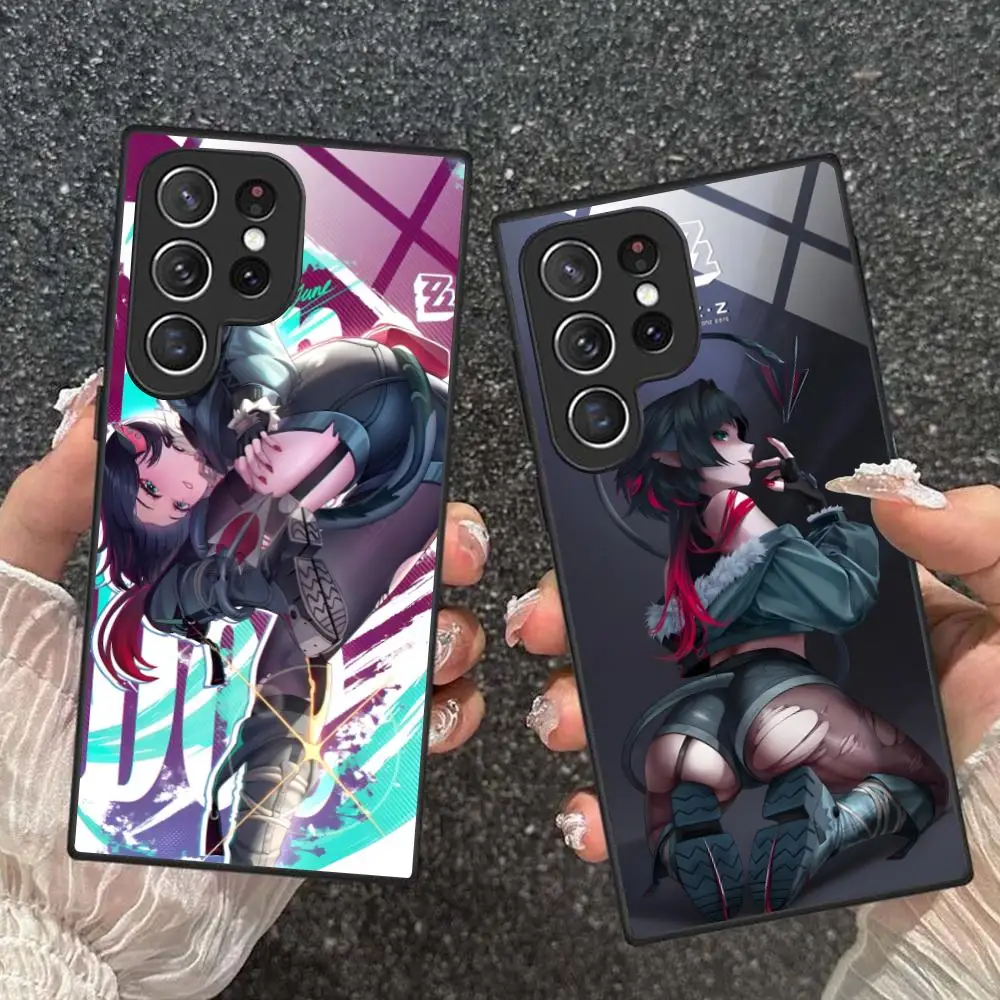 Zenless Zone Zero Jane Doe حافظة لهاتف سامسونج جالاكسي A56 55 54 53 52 51 36 35 34 23 16 15 5G غطاء زجاجي جميل #4