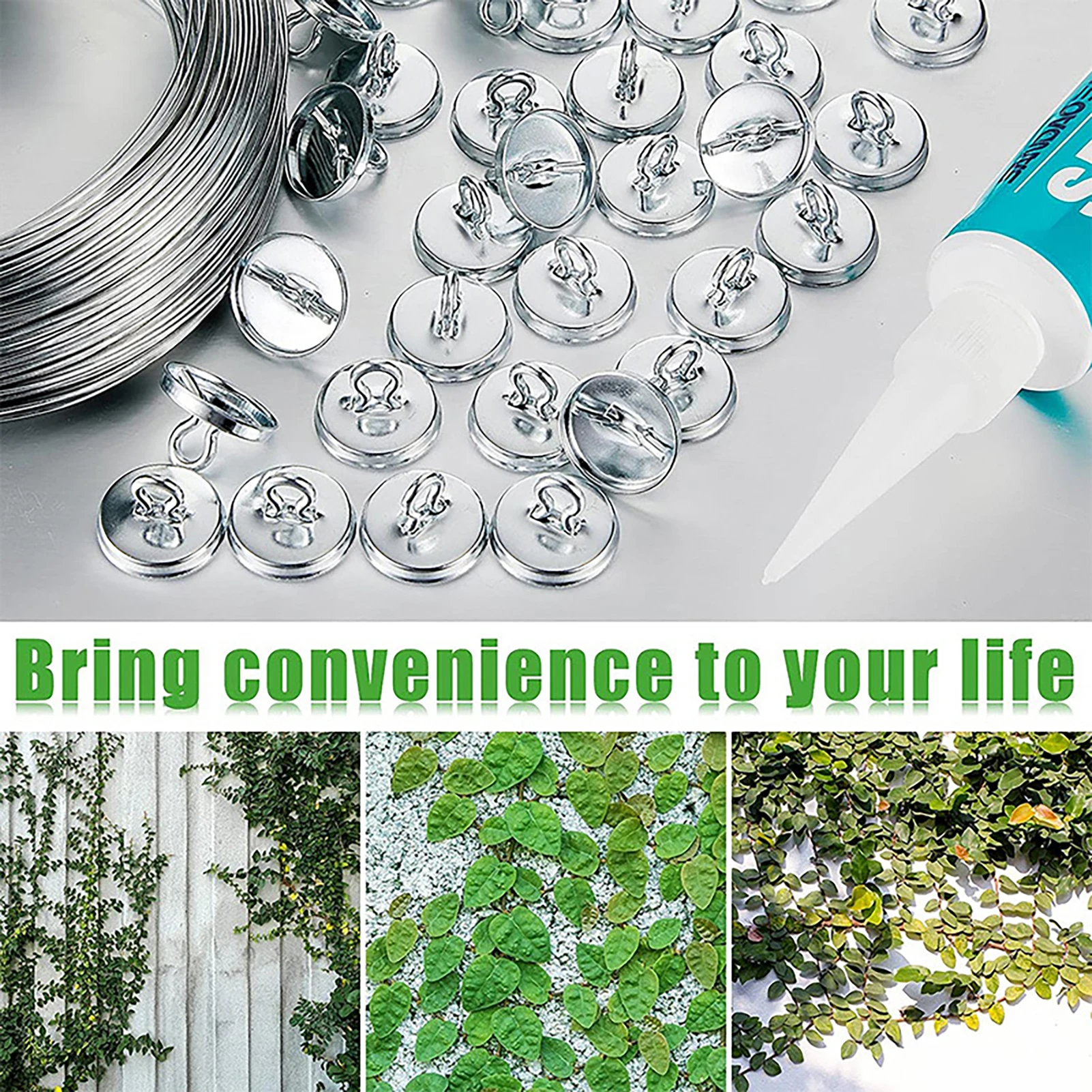 50/100pcs Plant Fixed Anchor Vine/climbing Plant Fixed Anchor Anti Rust Ultra Light Aluminum Alloy Design Anchor Gardening Tools #1