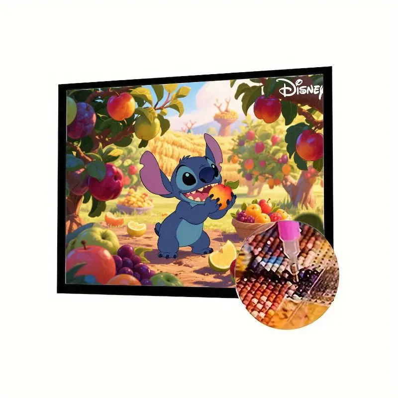 

Набор для алмазной живописи 5D с персонажем Лило и Стич Диснея, милый стежок, наслаждение яблока в яркой сцены орда, полная дрель, сделай сам, рейн