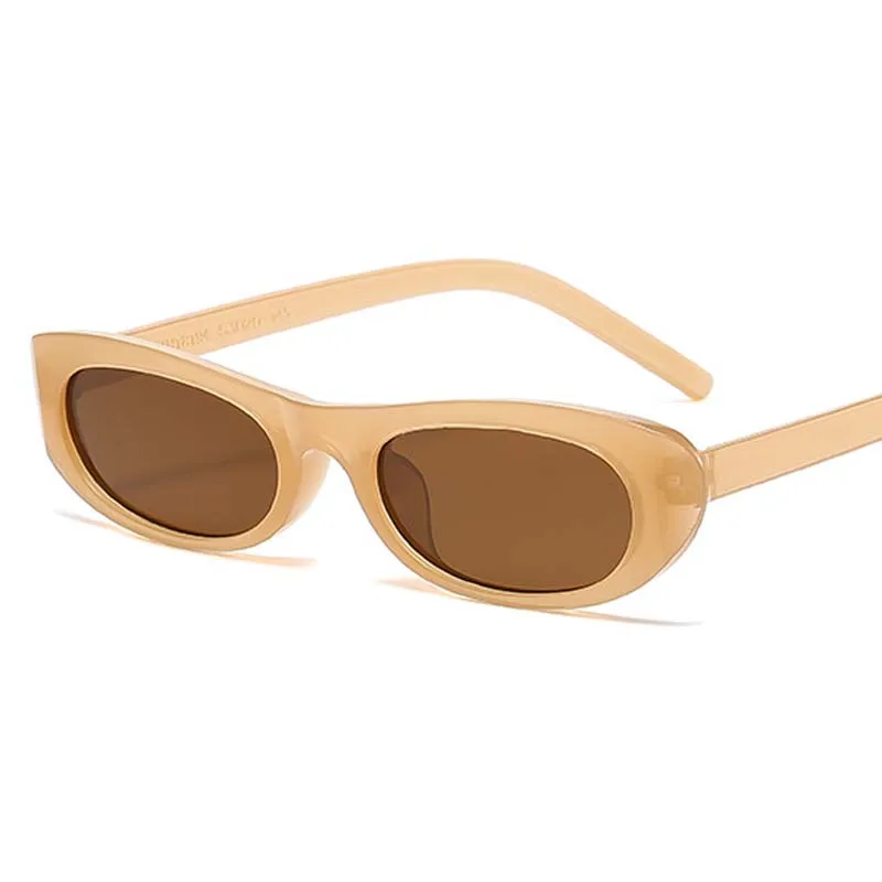 Small Frame Oval Sunglasses Women Brand Designer Vintage Mirror Sun Glasses Female Personality Fashion Shades Oculos De Sol view 6