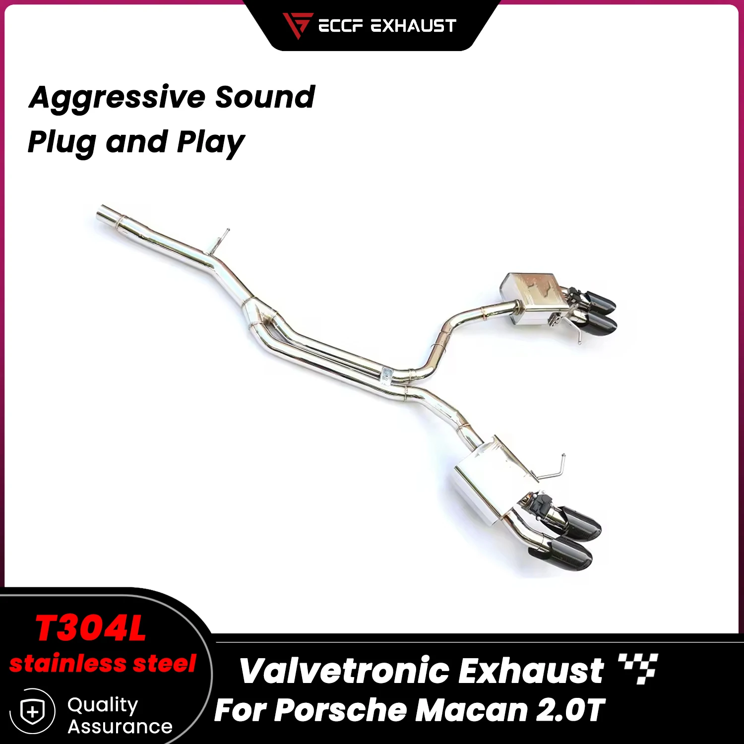 

Спортивный звук выхлопной системы Valvetronic Exhaust Catback для Porsche Macan 2.0T Performance Upgrade Простая установка