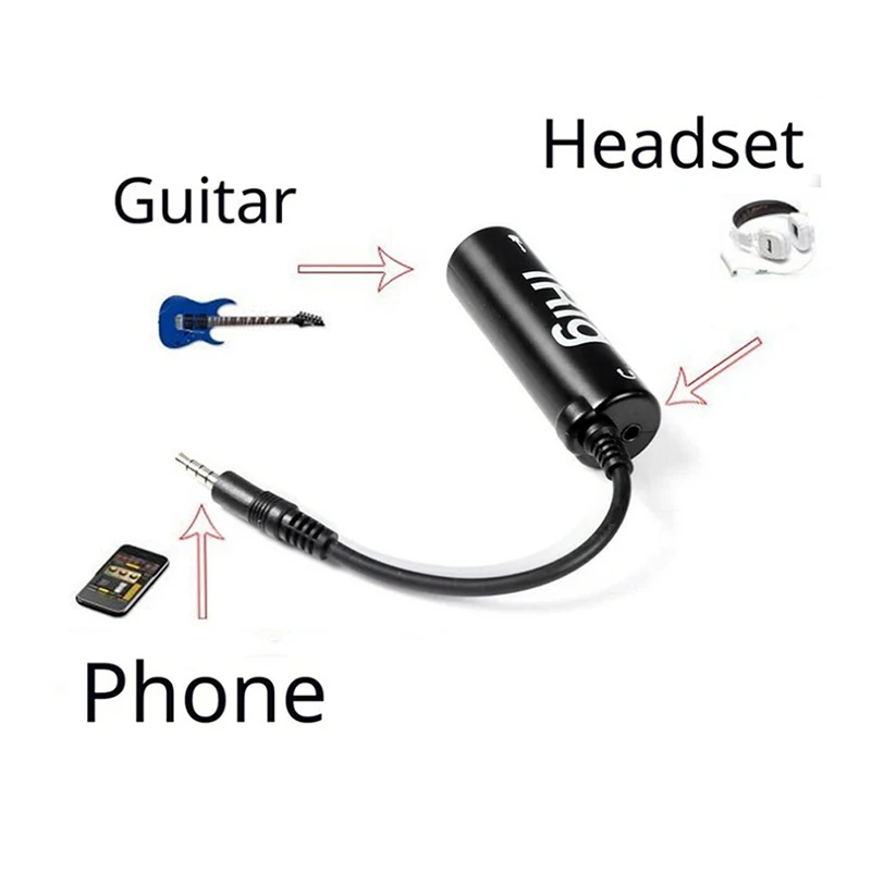 1Pcs For Irig Guitar Effects Replace Guitars Effects With Phone Guitar Interface Converter