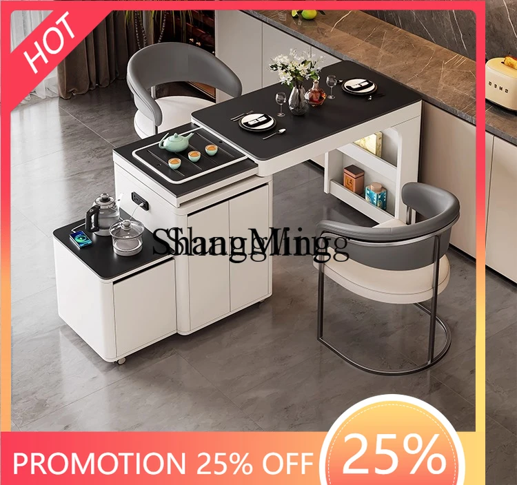 

SM retractable mobile tea table small apartment balcony tea table and chair combination modern and simple