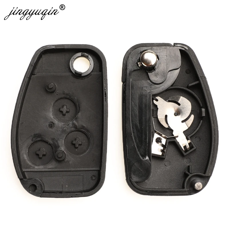 jingyuqin VAC102 Ne72 Modified Key Shell For Renault Dacia Modus Logan Clio Espace Nissan 2/3BTN Flip Remote Fob Case