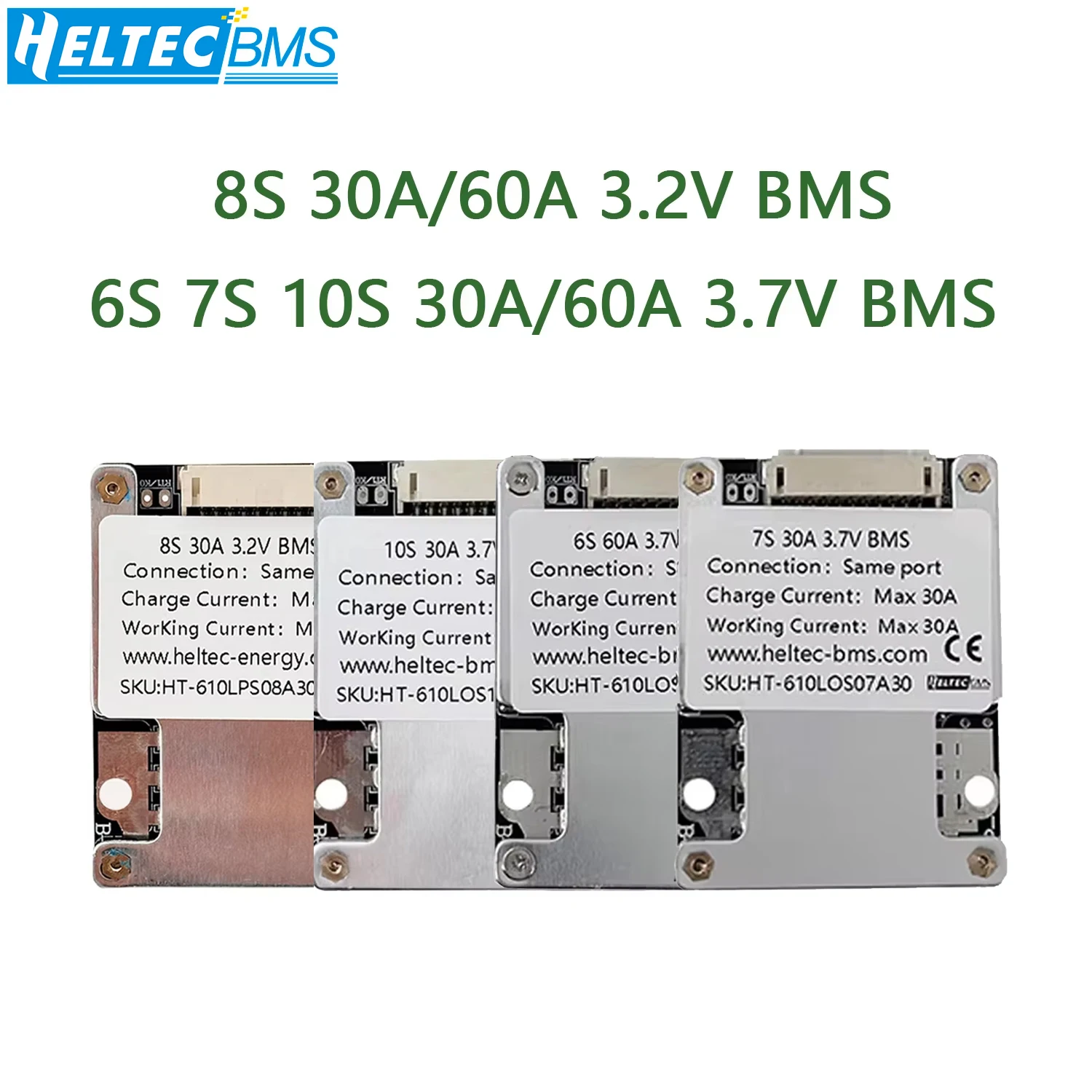 8S Lifepo4 24V 6S 7S Li-ion BMS10S 36V Lithium Battery Protection Board 25.2V29.4V 30A 50A 60A Balance BMS Motor Energy Storage