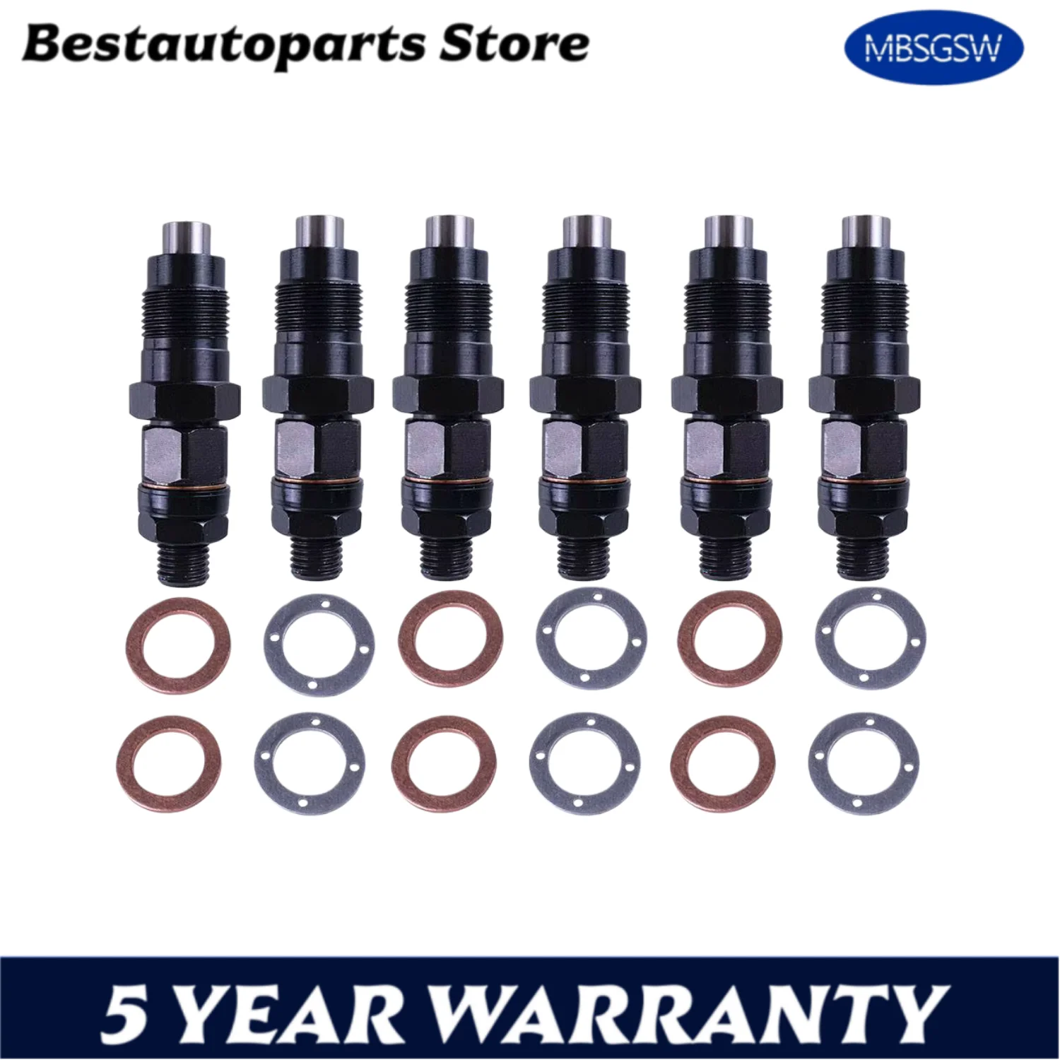 

6PCS Diesel Fuel Injector Set For Nissan Patrol GU Y61 TD42 TD42T High Quality Accessories