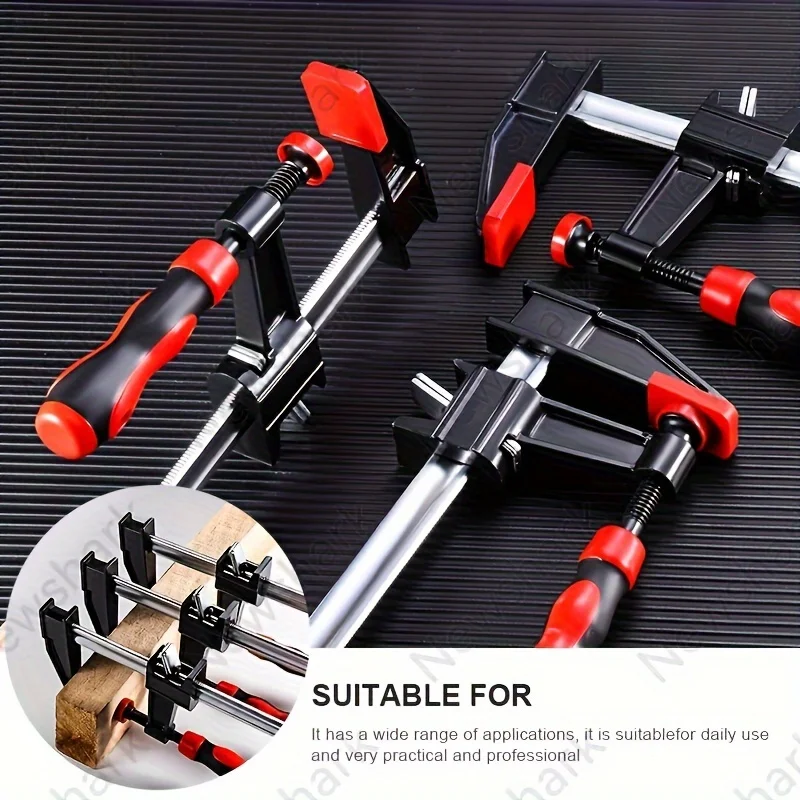 1 Stück/2 Stück 10'' Stahlstangenklemmen-Set, mit 3" Halstiefe, 500 Pfund Lastbegrenzung, Tischklemme F-Klemmen für die Holzbearbeitung – Detail 3