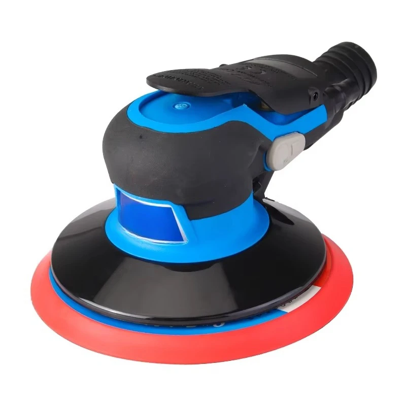 6 Heavy Duty Pneumatic Rail Sander with Hook and Loop Attachment Central Vacuum Cleaner for Automotive Repair Metal
