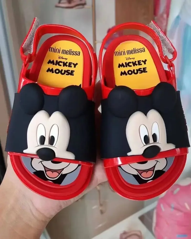 Disney Animated Children\'S Sandals Mickey And Minnie Summer Boys And Girls Sandals Thick-Soled Cute Novelty Cartoon Beach Shoes