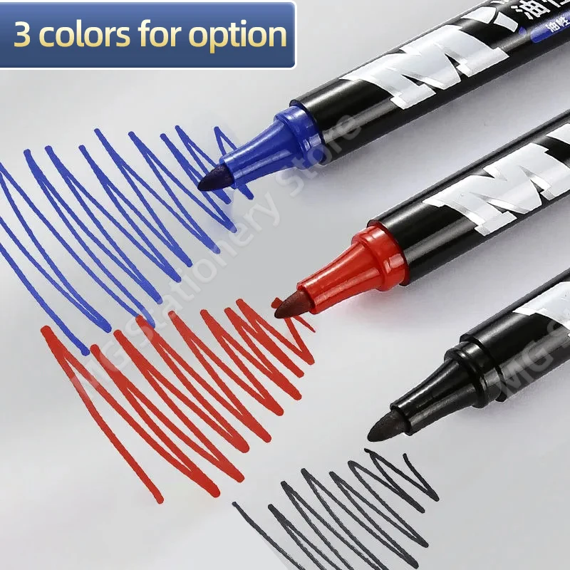 M&G Permanent Marker Pen 6 pcs/Set Waterproof Ink Fine Point  Oil Ink 1.5mm Round Bathroom Woodworking Decoration Multi-Purpose