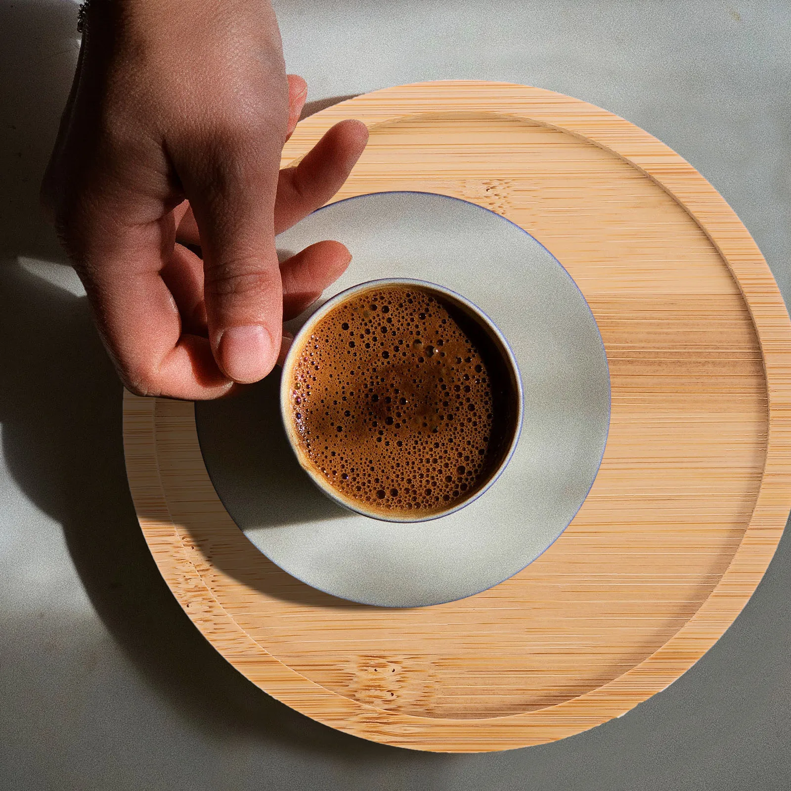 

2Pcs Wooden Round Serving Trays Bamboo Wood Plates for Food Snacks Fruits Appetizer Decoration Wooden Trays Wood Tray