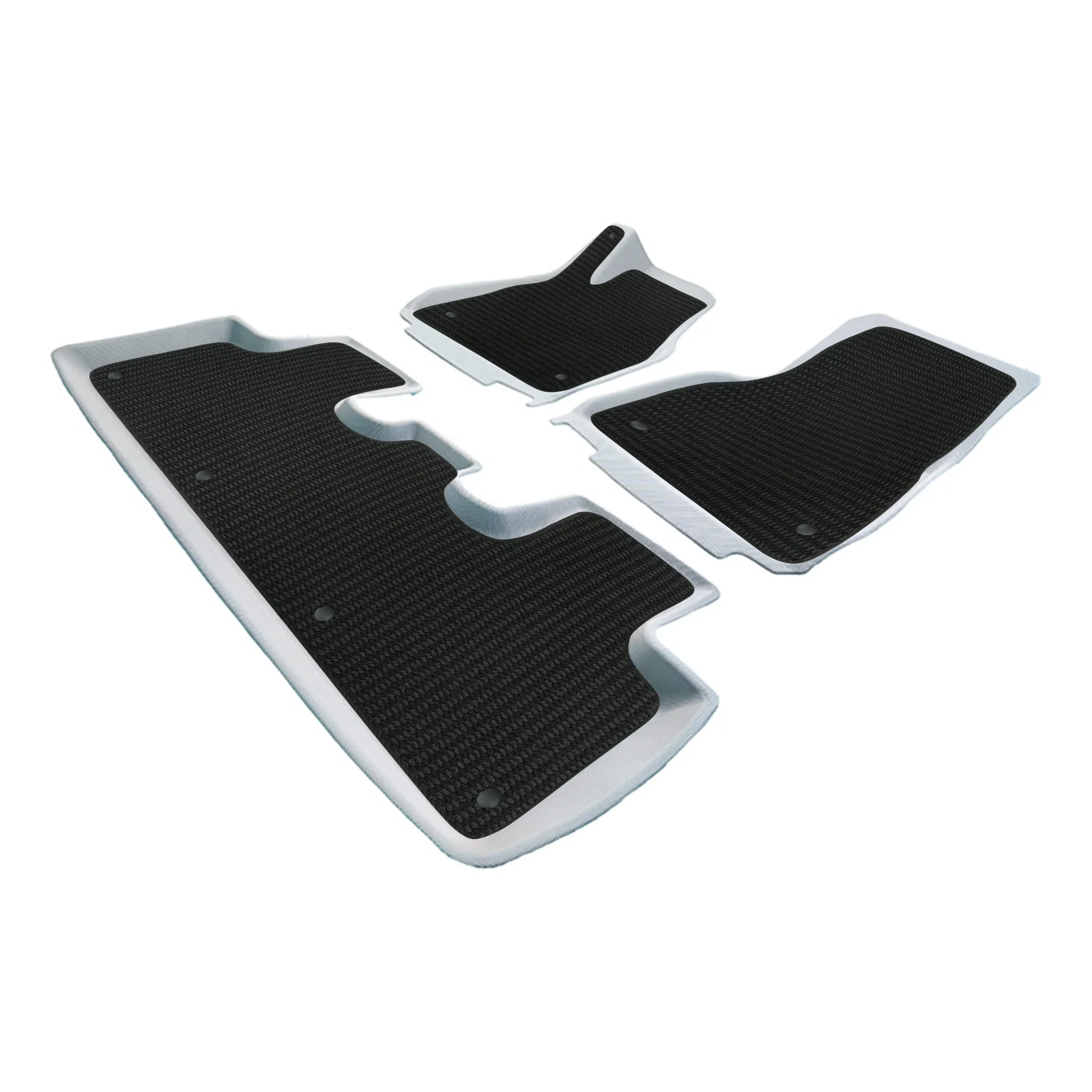 For Tesla Model Y RHD – Gray XPE Dual-Layer Mats, Removable Menis Top, Waterproof & Easy-Clean