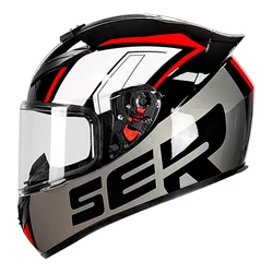 Casco de motocicleta para hombre, cascos integrales, casco de motociclista resistente al desgaste, casco de carreras, accesorios de protección anticaída para motocicleta