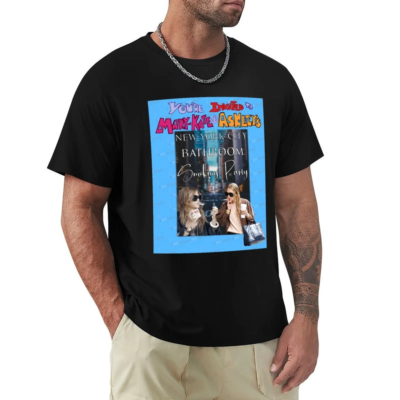 You’re Invited to Mary-Kate and Ashley Olsen’s T-Shirt Summer Holiday Casual Tee