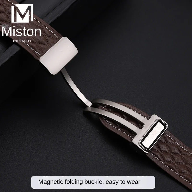 สายหนังลายสก๊อตประดับเพชรขั้นสูง20/22มม. GT4 watch3/4Pro Xiaomi1/2/สี Samsung S3/Galaxy Garmin