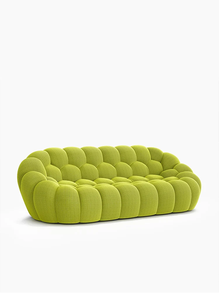 Włoska bańka piłkarska nowoczesna sofa salon minimalistyczny zakrzywiony sofa materiałowa