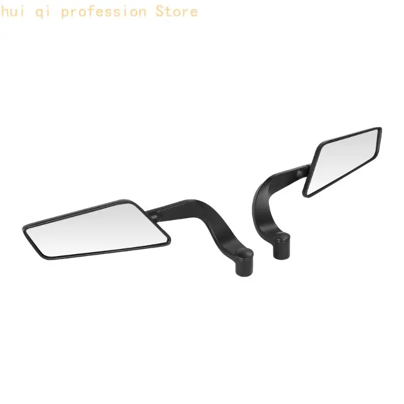 Motorrad-Spiegelpaar, schwarze Seitenspiegel Blade-Stil mit Packung H8WE – Detail 5