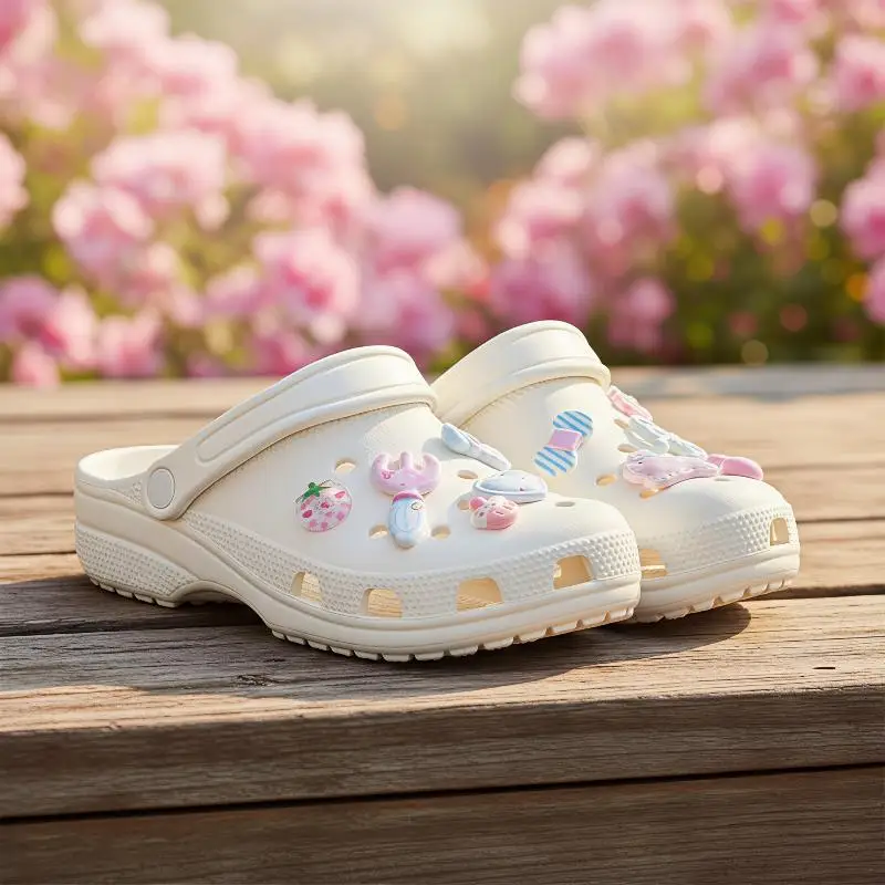 Flower Shoe Charms Lovely Sweet Floral Accessories for Clogs Hole Slippers DIY Decor Holiday Gift for Teen Girls